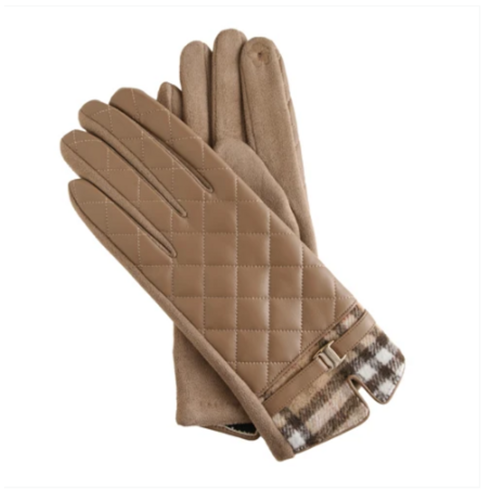 Howards Howard's Vivi Plaid Trim Quilted Vegan Leather Glove Assortment