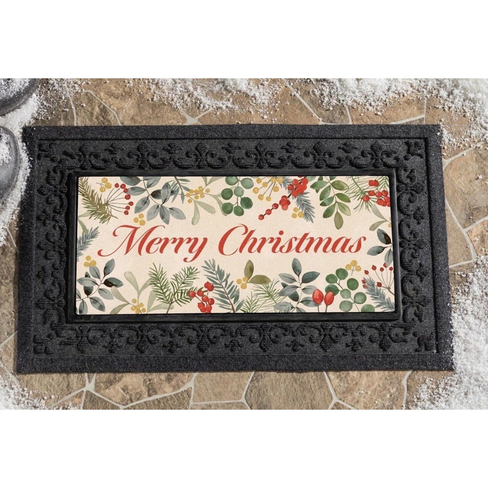 Evergreen Festive Foliage Flocked Switch Mat