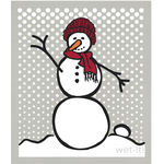Swedish Treasures Wet it! Snowman Red/Gray Swedish Dishcloth