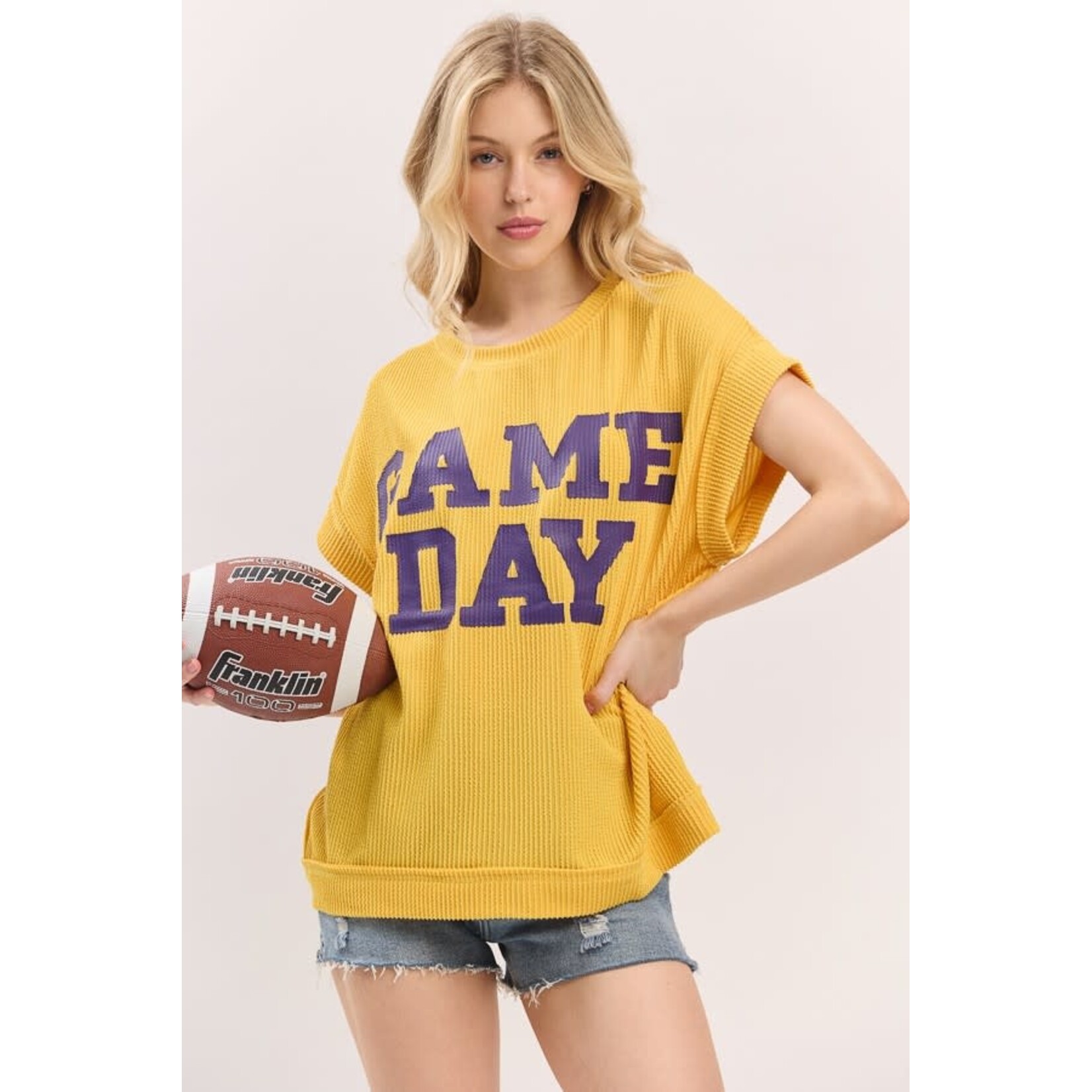 Sewn and Seen Sewn and Seen Game Day Ribbed Knit Top