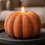 Wholesale Home Decor Pumpkin Candle w/Realistic Flame & Timer Large