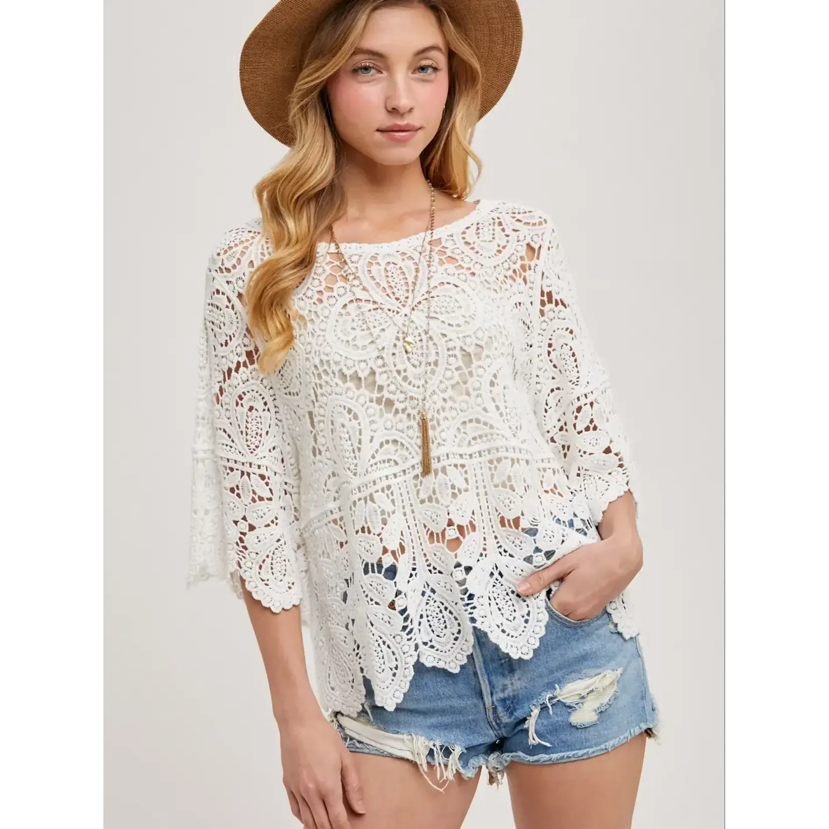Bluivy Bluivy Crochet Lace Top