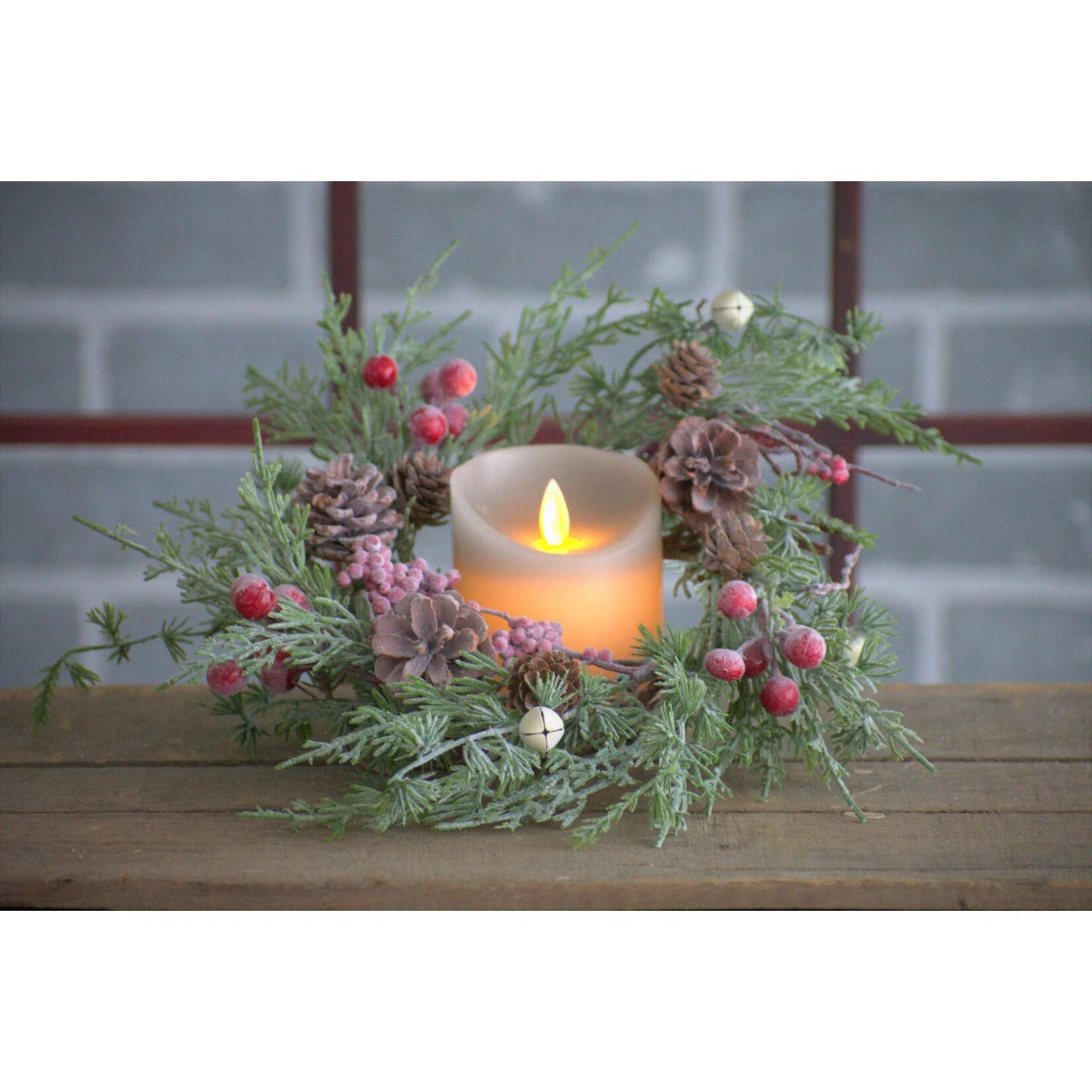 Wholesale Home Decor Christmas Eve Candle Ring 4.5”