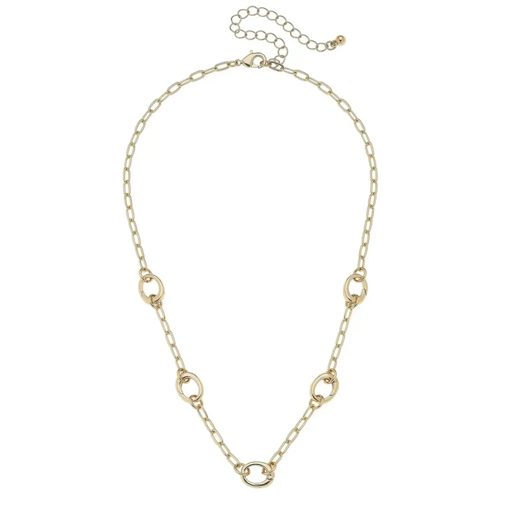 Canvas Canvas Style Sierra Dainty Charm Collector Necklace Shiny Gold
