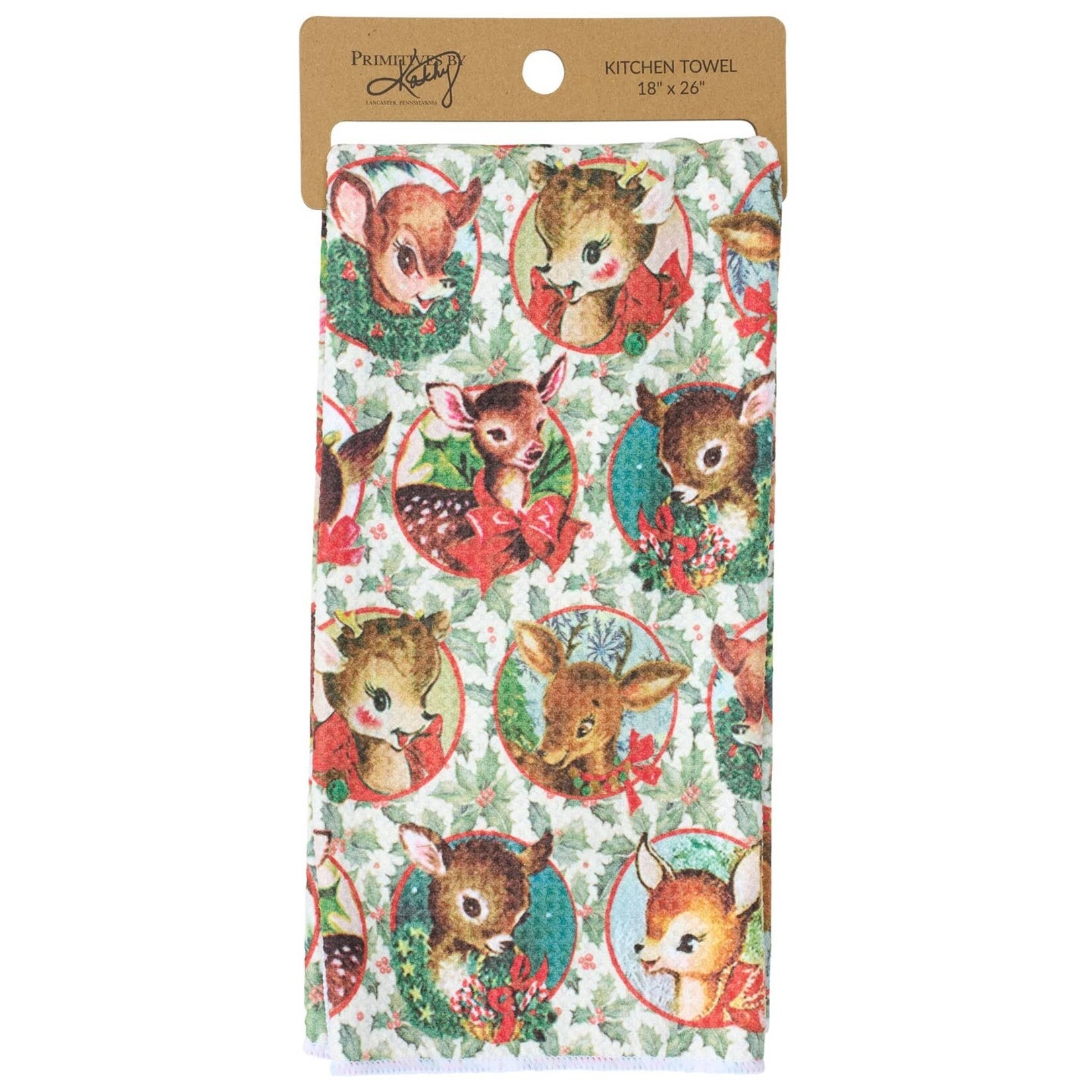 Primitives By Kathy Retro Deer Kitchen Towel