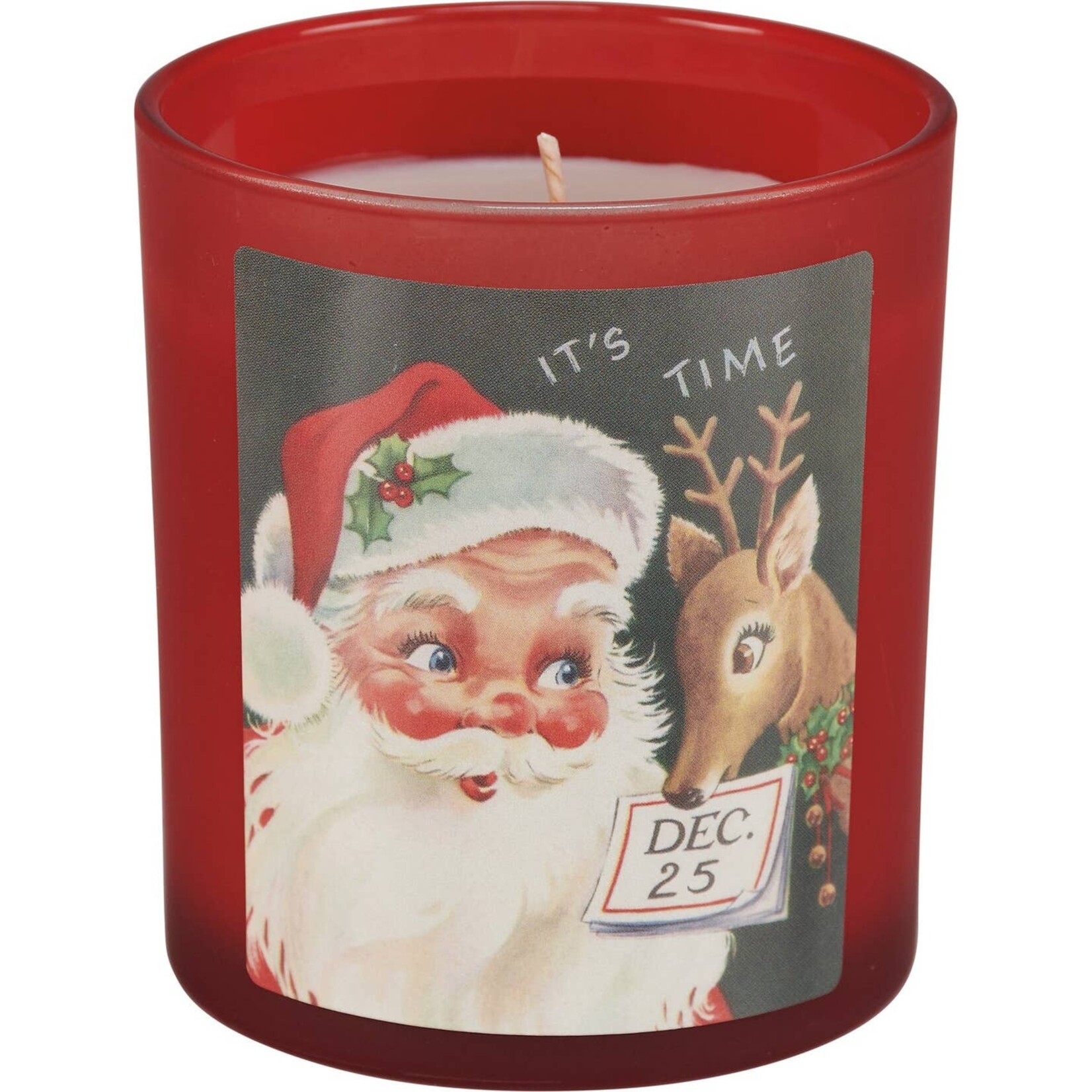 Primitives By Kathy Santa’s Reindeer Evergreen Candle Style 1