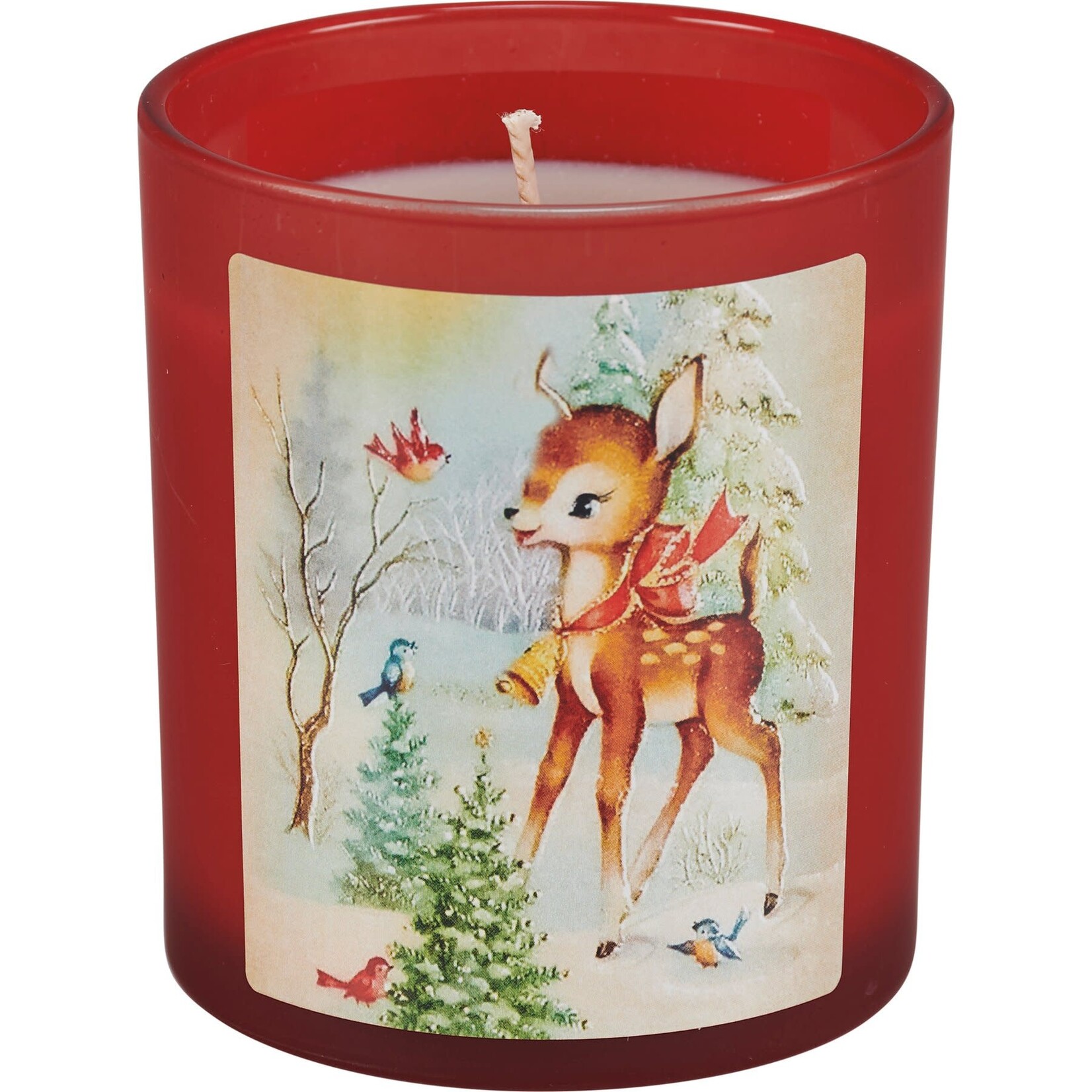 Primitives By Kathy Santa’s Reindeer Evergreen Candle Style 3
