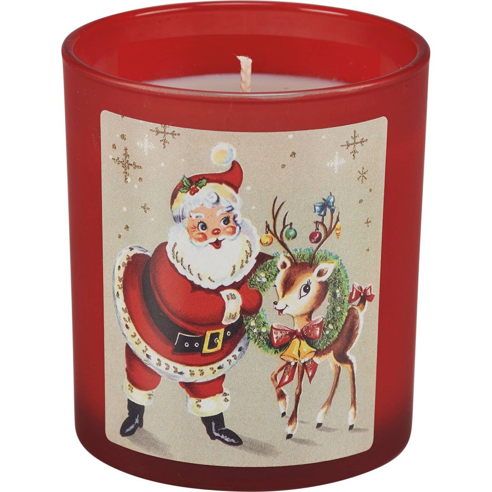Primitives By Kathy Santa’s Reindeer Evergreen Candle Style 4
