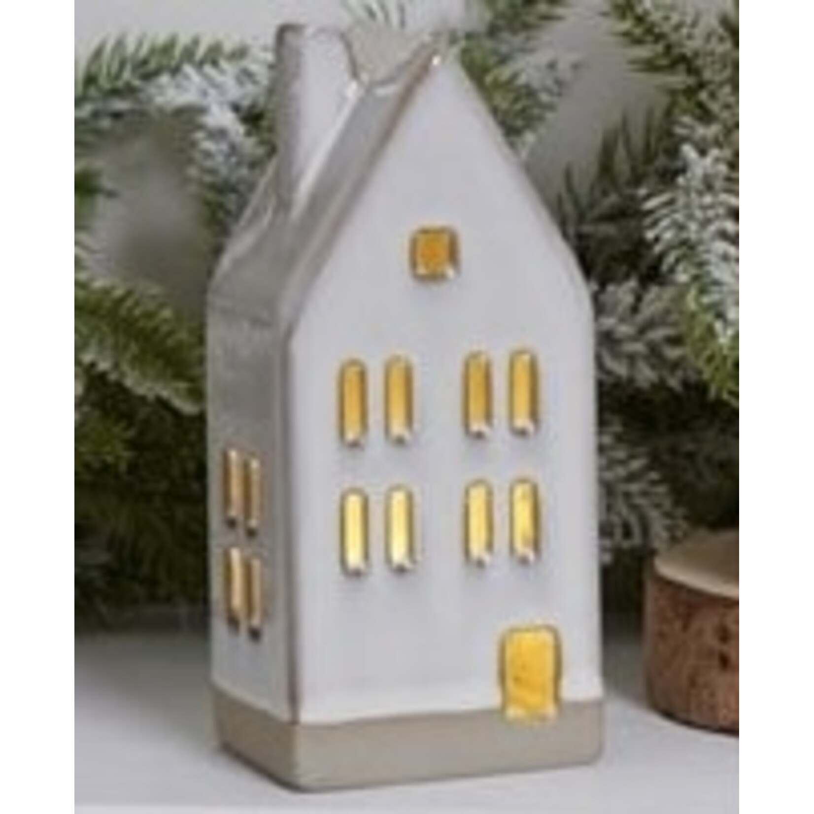 Primitives By Kathy Ceramic Lighted House