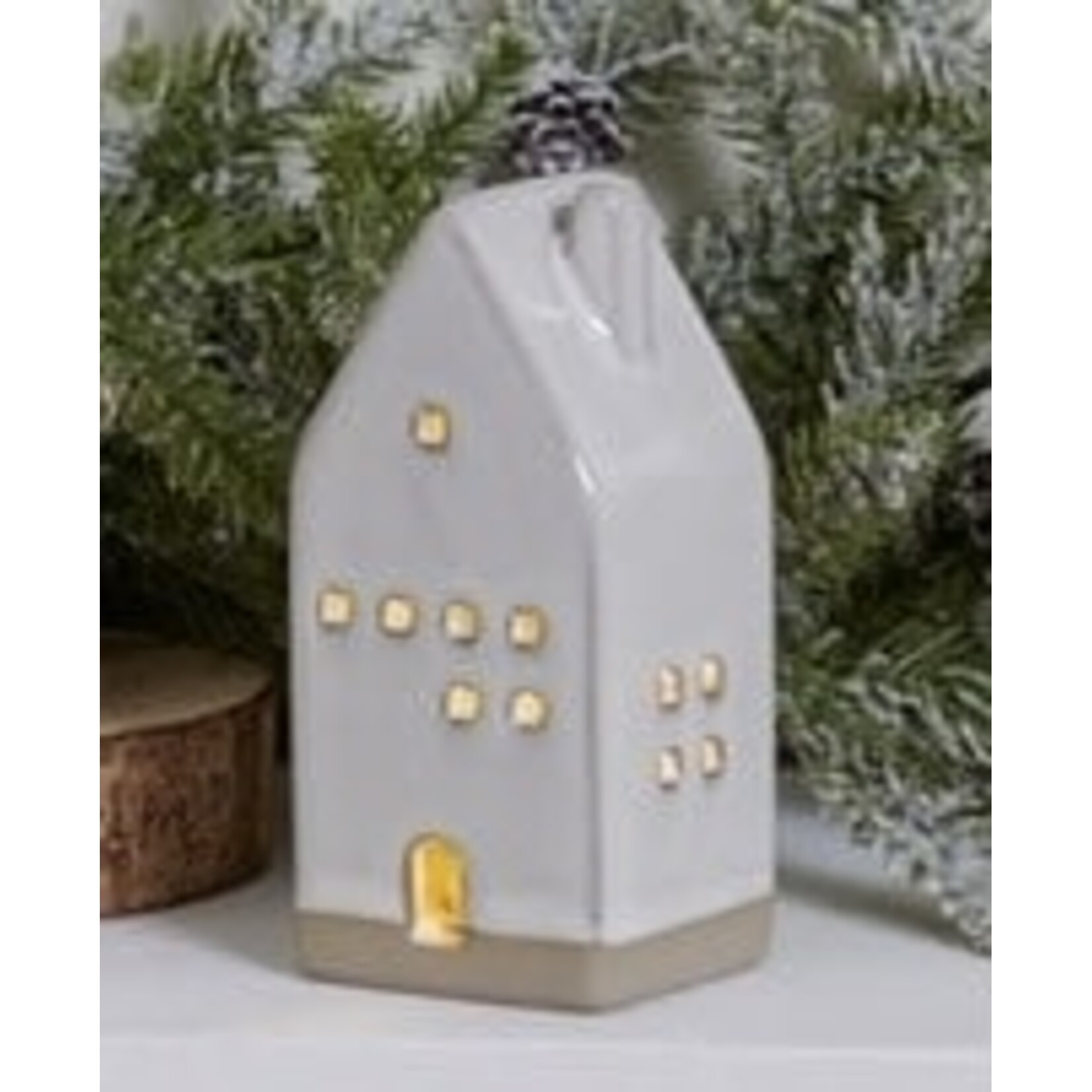 Primitives By Kathy Ceramic Lighted House