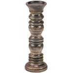 Primitives By Kathy Turned Mango Candle Holder