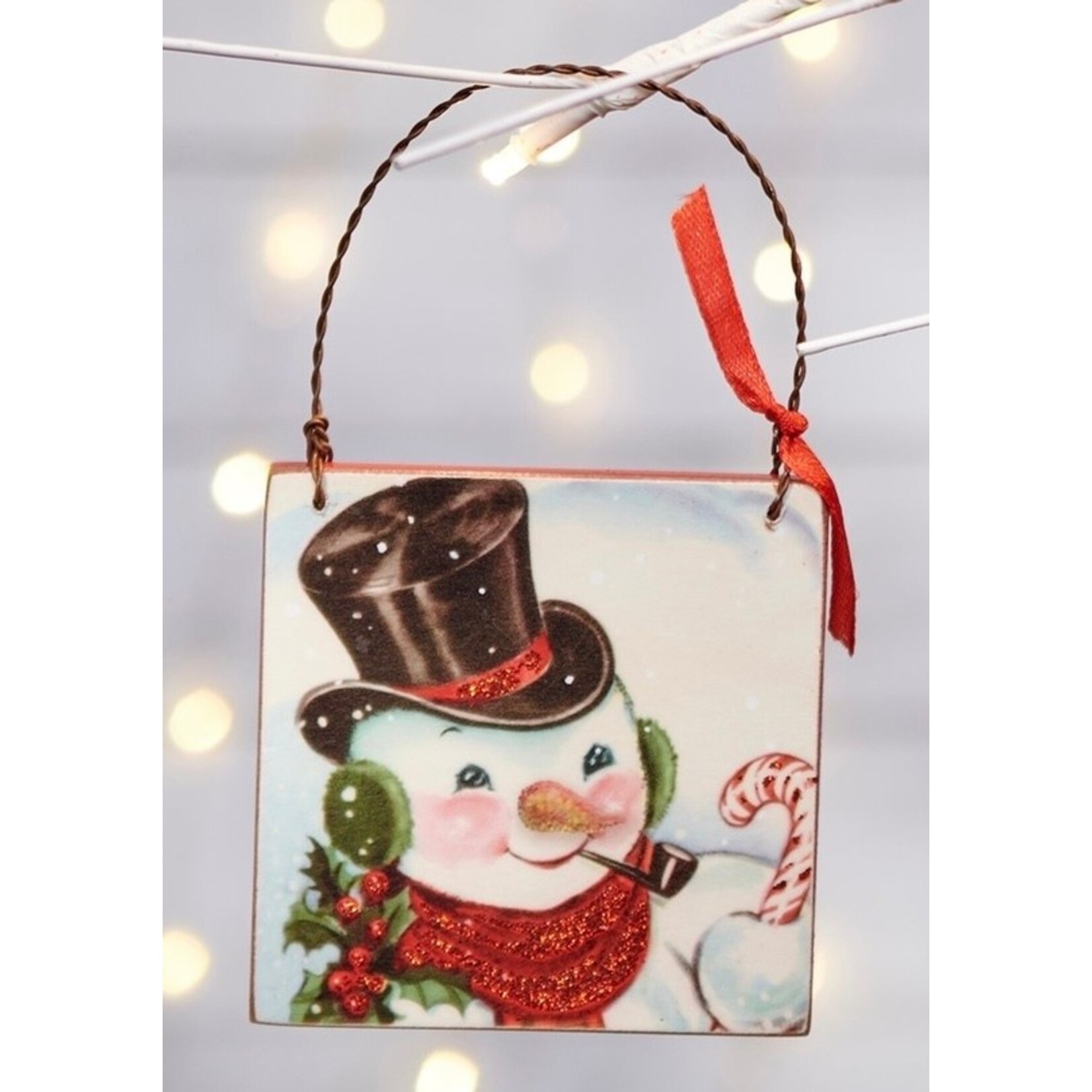 Primitives By Kathy Retro Snowman Ornament Style 1