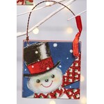 Primitives By Kathy Retro Snowman Ornament Style 2