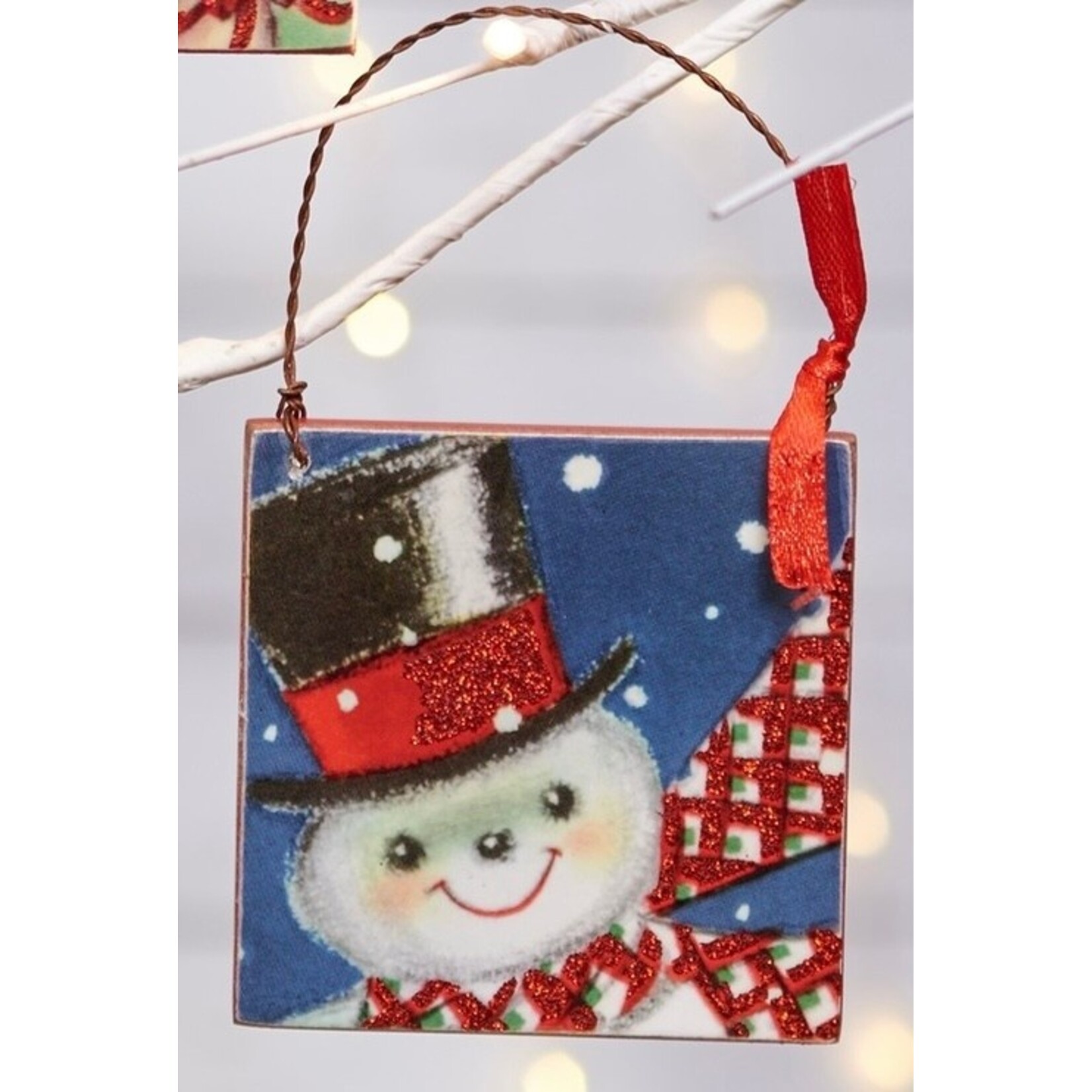 Primitives By Kathy Retro Snowman Ornament Style 2