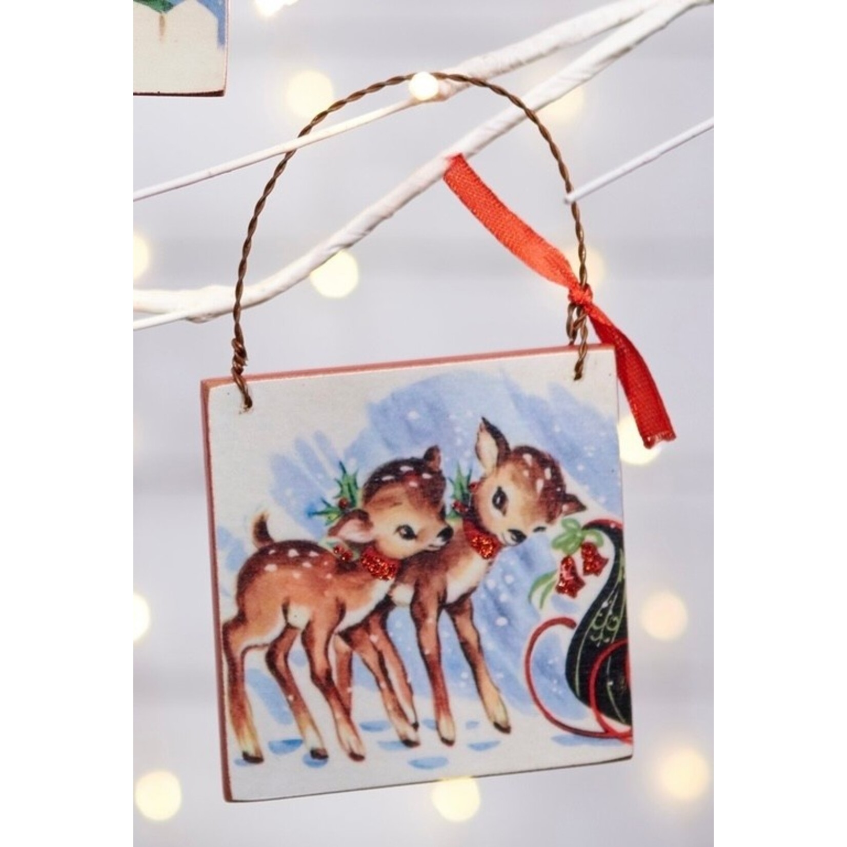Primitives By Kathy Retro Reindeer Ornament Style 3