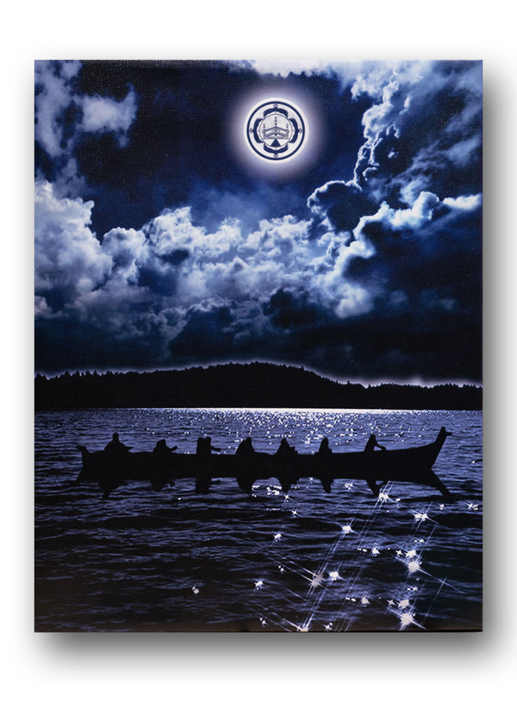 Circle of Eagles Kwa Kwem Tn by Moonlight Canvas 11x14