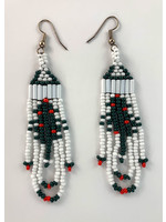 Circle of Eagles Beaded Earrings - Xmas Tree