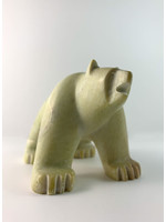 Howard Moose Soapstone Carved White Bear