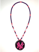 Beaded Pink NY Medallion (SOLD)