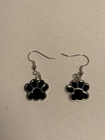 Earrings Black Paw Prints (SOLD)