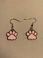 Earrings Pink Paw Prints (SOLD)