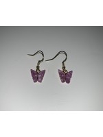 Earrings Light Purple Butterflies
