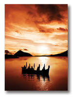 Kwa Kwem Tn at Sunset Art Card 5x7 (4 cards) (SOLD)