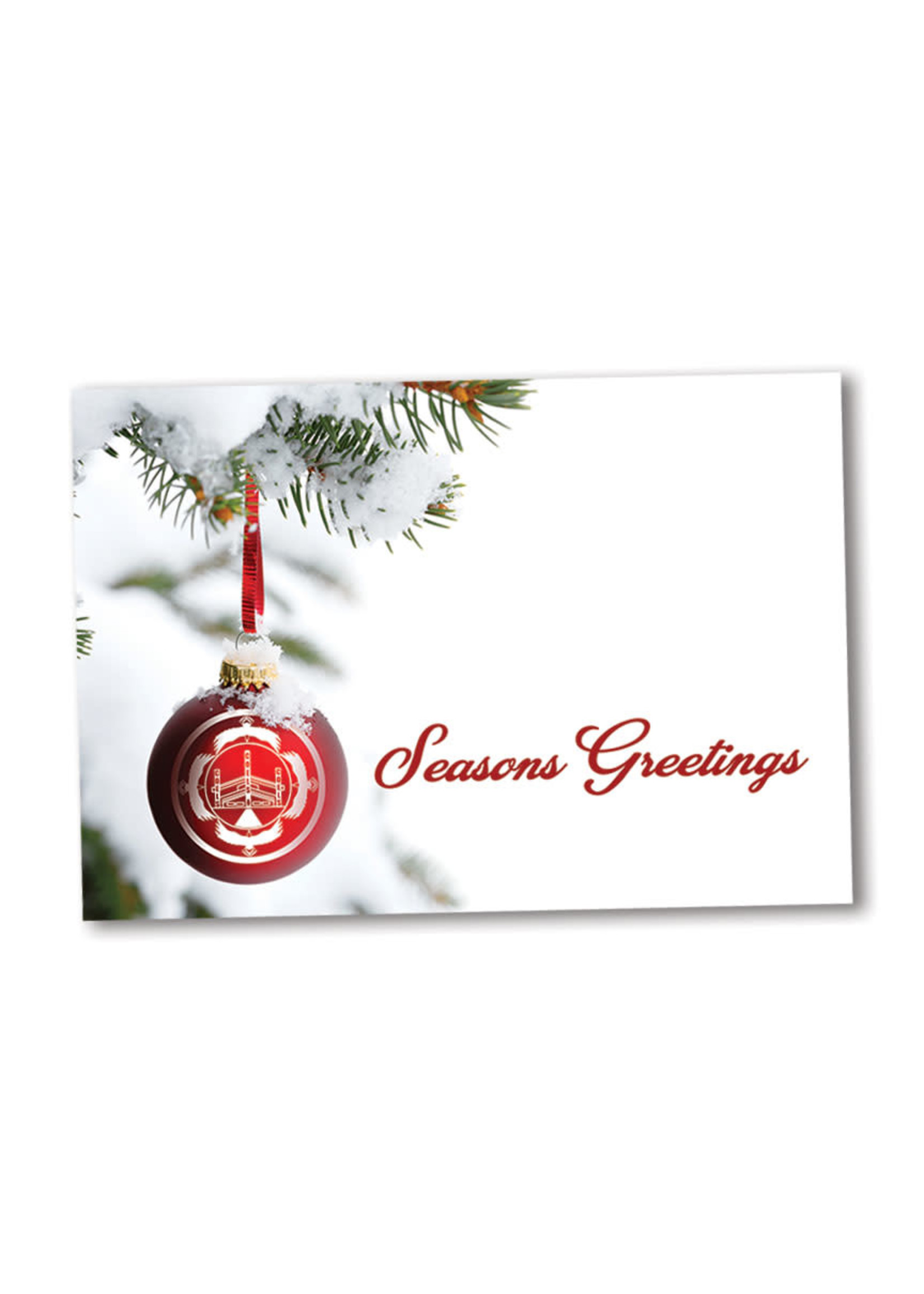 Christmas Card - White Season's Greetings