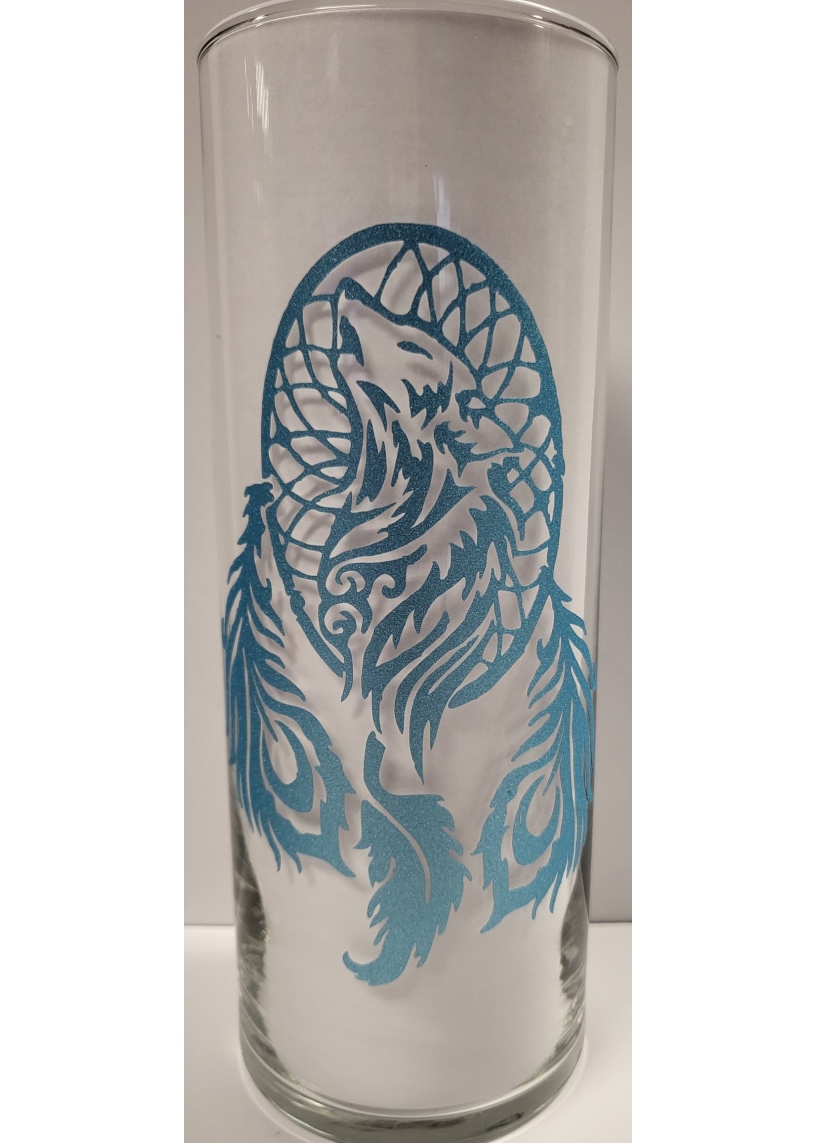 Sparkle Blue Wolf Dream Catcher Vase (SOLD)