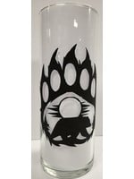 Sparkle Bear Paw Black Vase