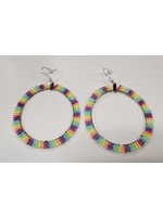 Beaded Earrings Neon Rainbow