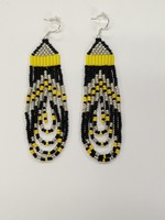 Beaded Earring Geometric Yellow