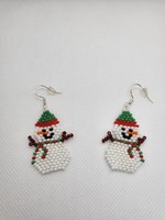 Beaded Earrings Snowman (SOLD)