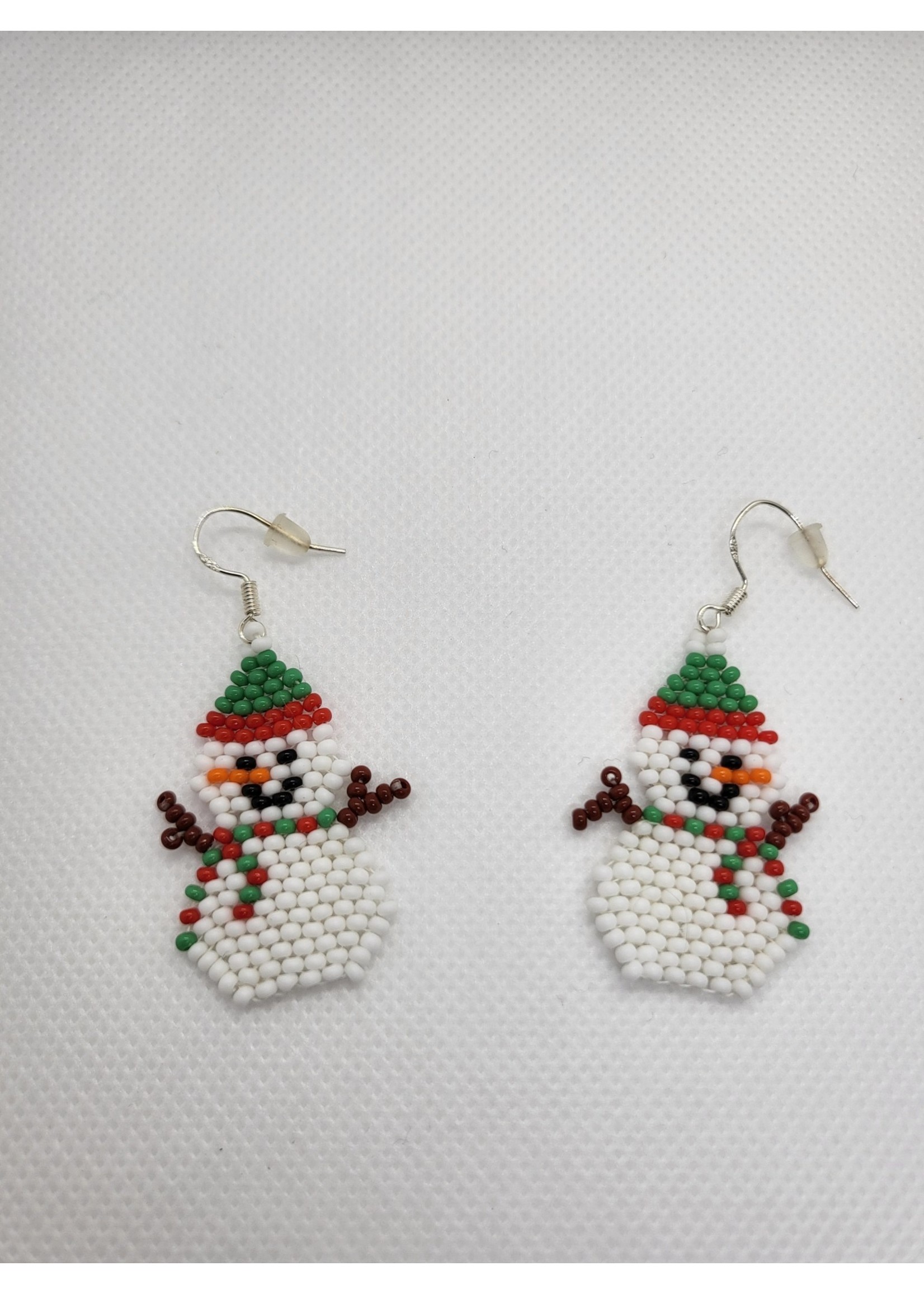 Beaded Earrings Snowman (SOLD)