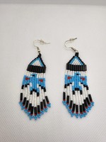 Beaded Earrings Thunderbird - Light Blue