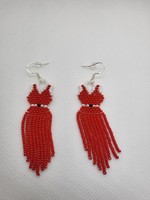 Beaded Earrings Red Dress (SOLD)