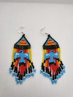Beaded Earrings Thunderbird - Rainbow