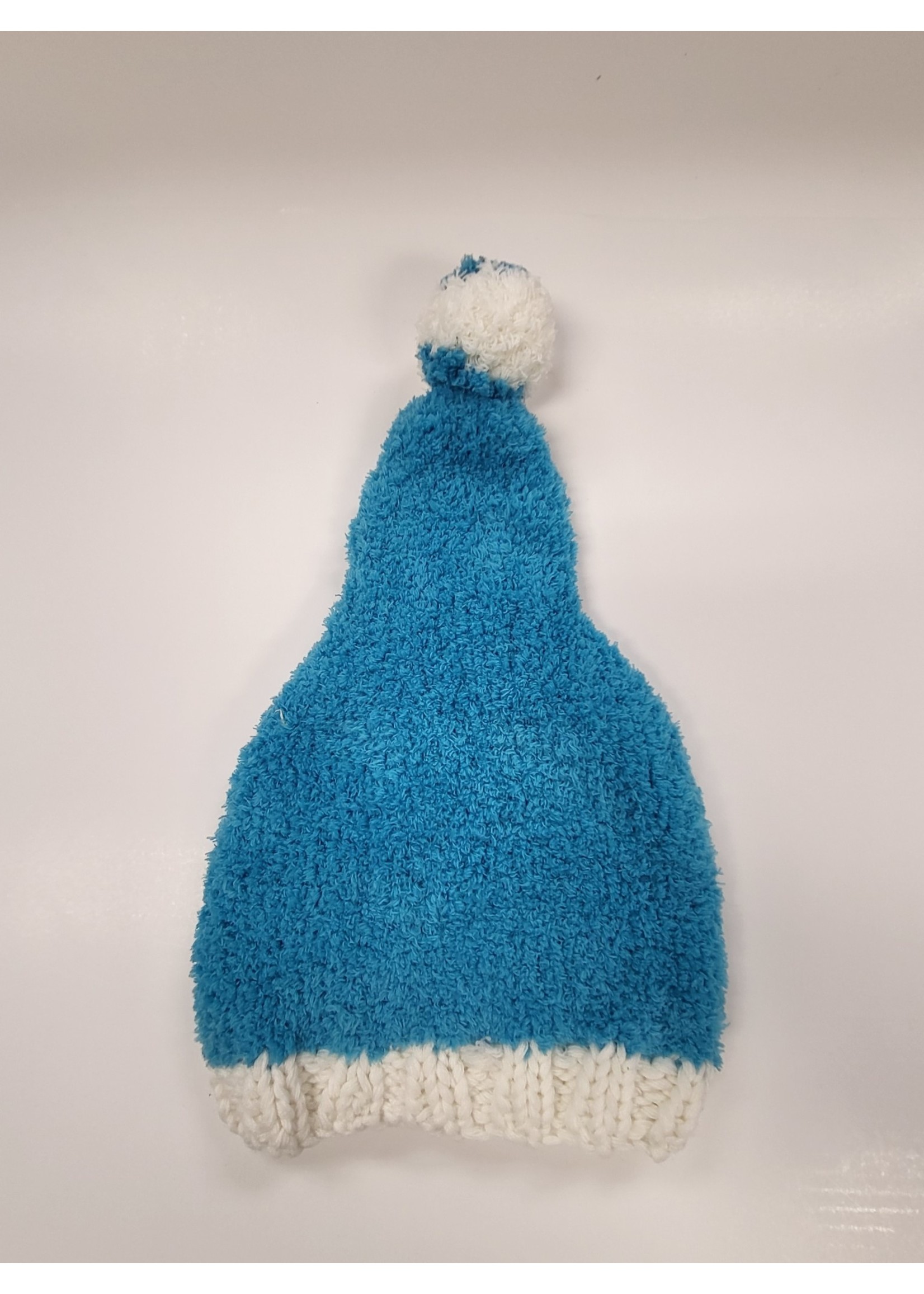 Knitted Toque Blue/Cream