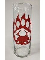 Sparkle Bear Paw Red Vase