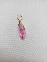 Pink Natural Stone Pendant Copper Setting