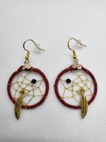 Dream Catcher Red Earrings