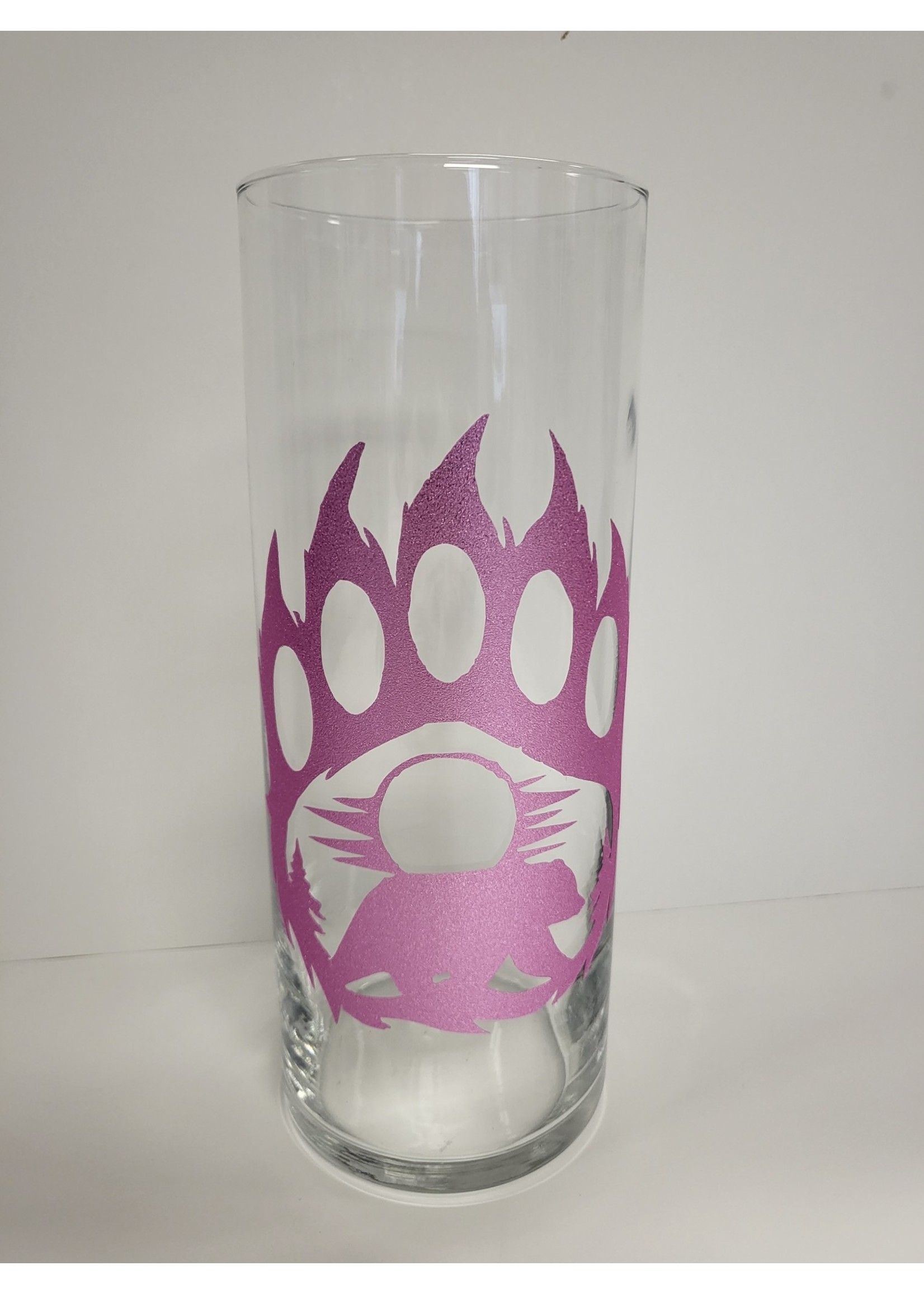 Sparkle Bear Paw Light Pink Vase