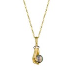 ANTHONY LENT Tahitian Pearl in Hand Necklace