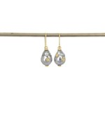 HANNAH BLOUNT Tahitian Pearls with Gold Barnacles Earrings