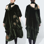 BOKJA Olive Velvet | Flapper Dress