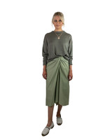 BRUNELLO CUCINELLI Techno Cotton Poplin Sarong Skirt
