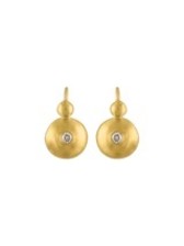 Prounis Small Diamond Bulla Hook Earrings