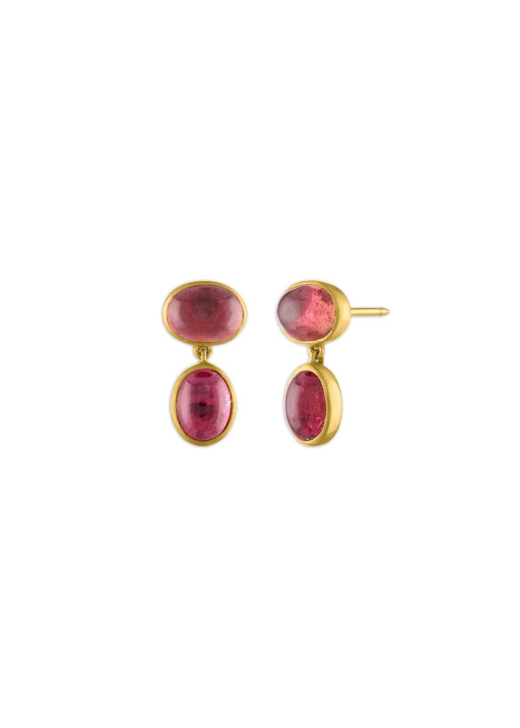 PROUNIS Pink Tourmaline Amphora Earrings