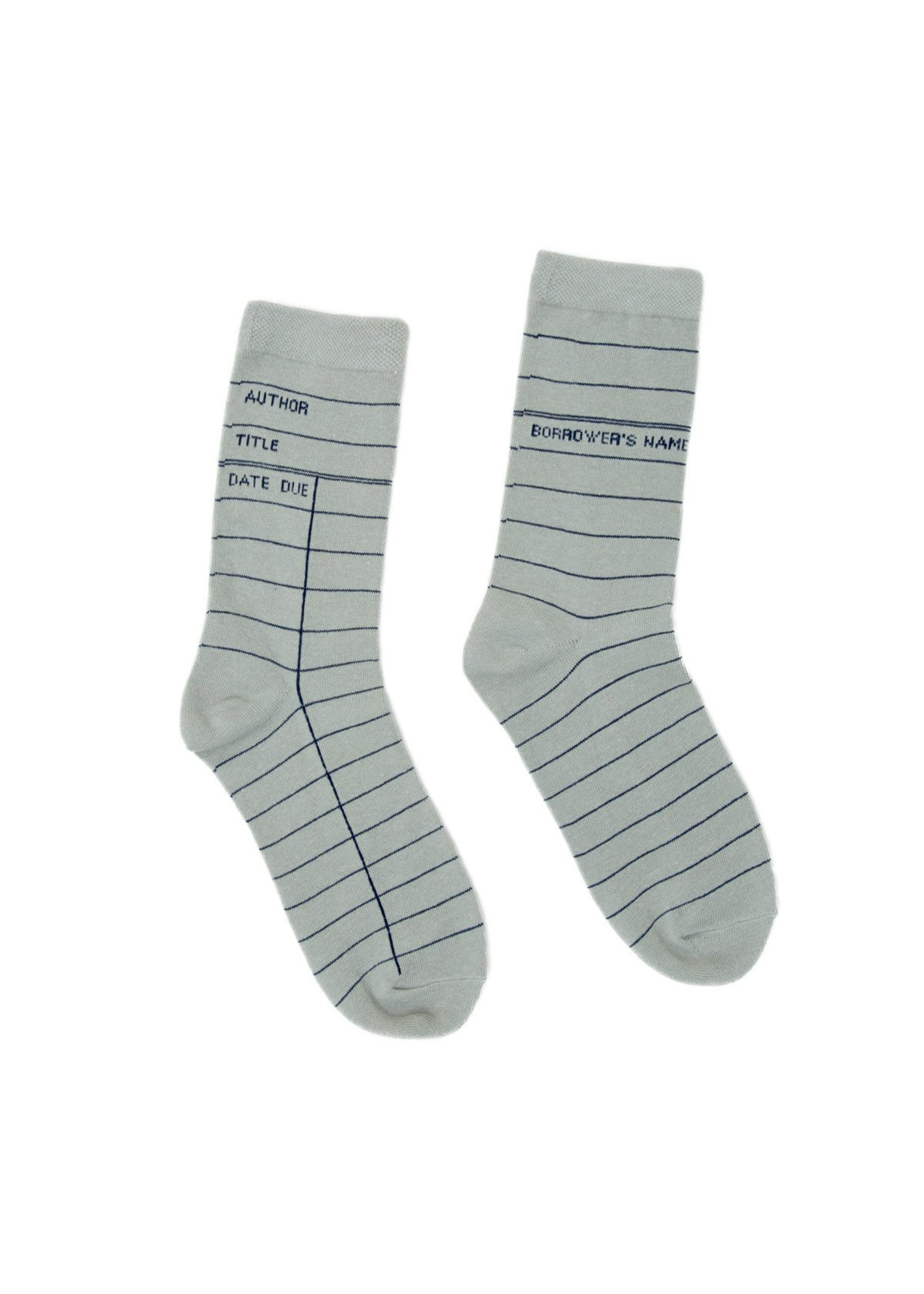 Out of Print Library Card Socks - Adult