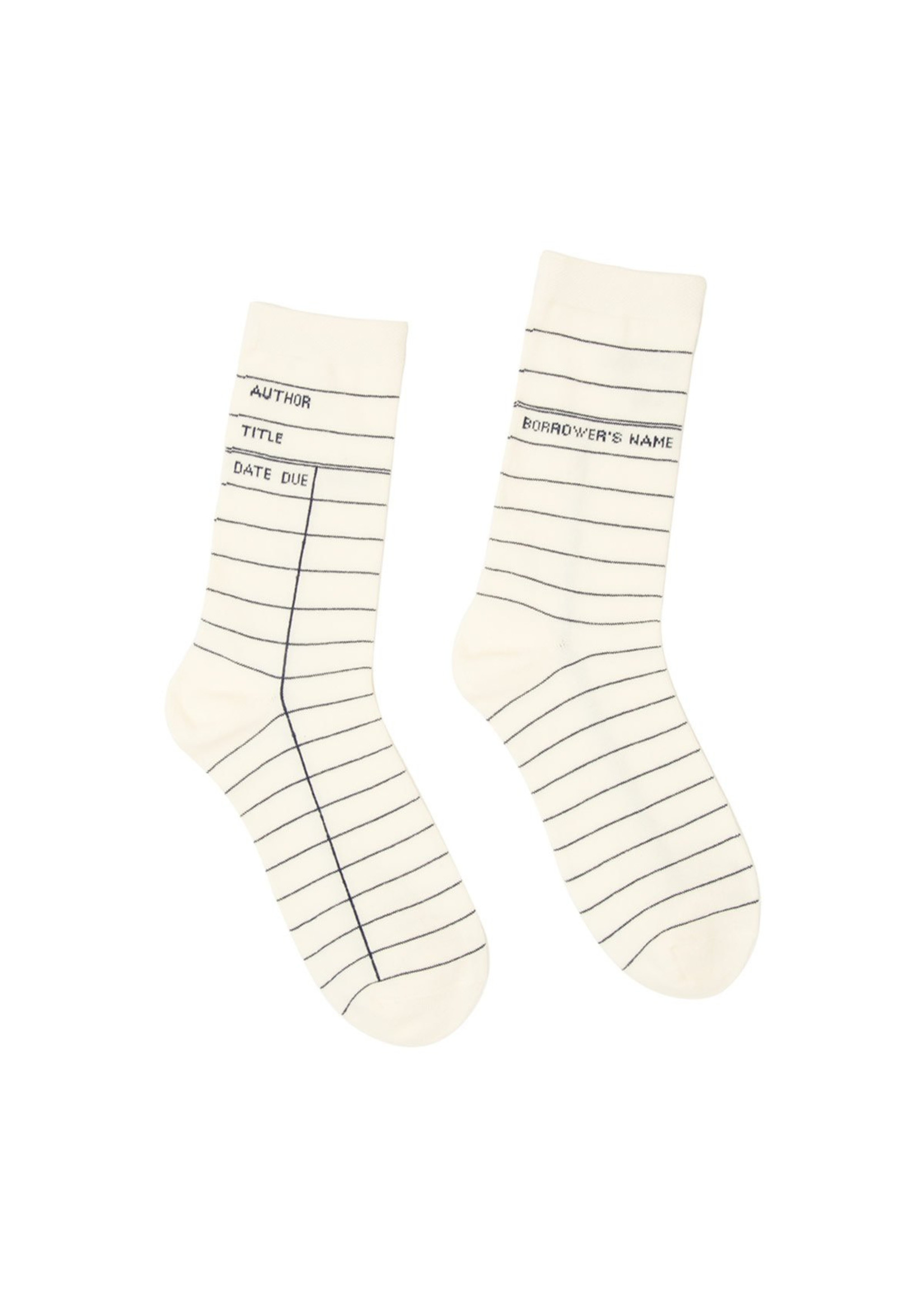 Out of Print Library Card Socks - Adult